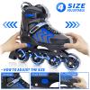 Inline Skates for Adults Men Women, Adjustable Aggressive Durable Roller Skates with Giant Wheels, High Performance Skates for Male Female Blue Size 5 6 7 8 view 3