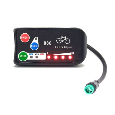 HUDAMZKY Electric Bicycle Display 36V 48V,KT LED-880 E Bike Display Matches Controller for Ebike Accessories(LED880 Waterproof Plug)