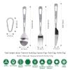 Boundless Voyage Titanium 3-Piece Cutlery Set Flatware Spoon Fork Knife Ultralight Portable Titanium Utensils Tableware for Home Use Travel Outdoor view 3