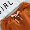 Muasaaluxi Infant Baby Boys Outfits Short Sleeve T-Shirt Crewneck Tops Drawstring Jogger Short Pants Summer Clothes Set view 4