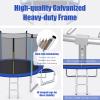 GYMAX Trampoline, 8FT 10FT 12FT 14FT 15FT 16FT Recreational Trampolines w/Safety Enclosure Net & Ladder - ASTM Certificated, Outdoor Trampoline for Kids and Adults (8FT, Internal-Net) view 3