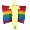 Bisexual and BI Pride Cape - Two Arm Sleeve Rainbow Flag view 1