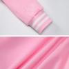 babyhealthy Womens Crop Varsity Jacket Button Down Bomber Baseball Jacket Streetwear Short Coat view 4