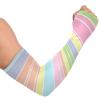 xigua Beautiful Colors Stripes UV Sun Protection Compression Arm Sleeves - Cooling Athletic Sports Sleeve for Gardening Protection view 2