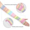 xigua Beautiful Colors Stripes UV Sun Protection Compression Arm Sleeves - Cooling Athletic Sports Sleeve for Gardening Protection view 3