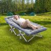 NAIZEA Folding Camping Cots for Adults, Folding Cot with Mattress, Camping Foldable Bed, Portable Military Cot, Double Layer Oxford Strong Heavy Duty Sleeping Cots for Camp Office Travel view 2