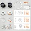E-Bike Hub Motor Screw 12/14mm Shaft Screw Cap Washer/Spacer/Nut Cover Electric Bike Hub Lock for 500-5000 Watt Motors (M12) view 2