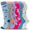 fenglaoda Compression Socks Women Men 6 Pairs, Knee High Best Support Circulation Socks for Running, Travel, Flight, Nurse view 1