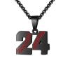 AIAINAGI Baseball 00-99 Jersey Number Necklace in Stainless Steel Chain Baseball Charm Pendant, Personalized Gift for Men(24) view 1