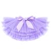 Baby Girls Soft Fluffy Tutu Skirt with Diaper Cover,Toddler Girl Tutu Skirt Sets with Flower Headband, Baby Girl 1st Birthday Outfit, Cake Smash Outfit Girl, Tutus for Girls Purple 6-12 Months view 2