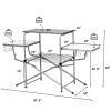 Tangkula Folding Grill Table, Aluminum Camping Kitchen Table with Cook Station, Hooks, Portable Camp Cook Table with Storage Organizer Shelves, Carrying Bag, Ideal for Picnic, BBQ, Party, Outdoor view 3