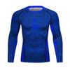 Red Plume Men's Compression Long Sleeve Slim Fit Athletic Shirt Sports Workouts Running Tee Performance T-Shirt Cool Dry Top (Blue 2, L) view 1