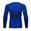 Red Plume Men's Compression Long Sleeve Slim Fit Athletic Shirt Sports Workouts Running Tee Performance T-Shirt Cool Dry Top (Blue 2, L) view 2