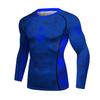 Red Plume Men's Compression Long Sleeve Slim Fit Athletic Shirt Sports Workouts Running Tee Performance T-Shirt Cool Dry Top (Blue 2, L) view 3