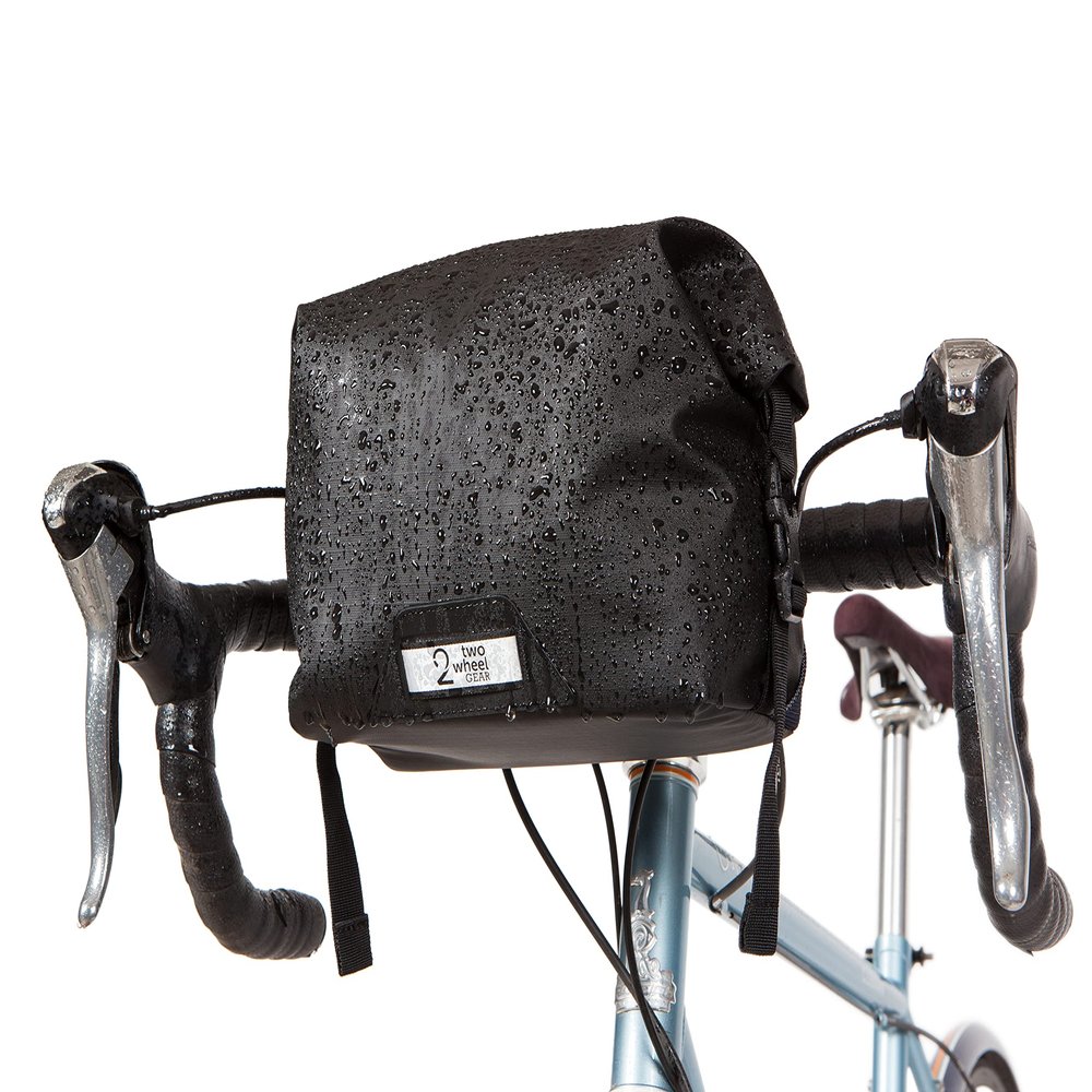 Two Wheel Gear - Dayliner Mini Roll Top Handlebar Bag (3 L) - Water Resistant with Shoulder Strap and Reflective Detail, Commuter Sling Messenger Bag - Recycled Ripstop