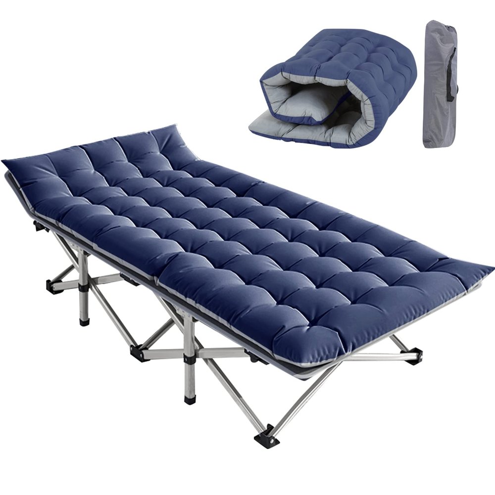Barbella Folding Camping Cot, Folding Cot Camping Cots for Adults, Portable Sleeping Cot with Mattress Foldable Outdoor Bed Camp Cots Guest Bed with Carry Bag for Home, Office & Outdoor Use