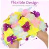 SEWACC Floral Petal Ladies Bathing Swim Cap Flower Swim Cap Washable Women Swimming Hat for Long/Short Hair (Colorful) view 3