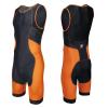 Triathlon Suits Mens One-Piece Sleeveless Trisuits Skin Wet Suit for Running Cycling Swimming Orange view 1