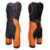 Triathlon Suits Mens One-Piece Sleeveless Trisuits Skin Wet Suit for Running Cycling Swimming Orange view 1