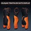 Triathlon Suits Mens One-Piece Sleeveless Trisuits Skin Wet Suit for Running Cycling Swimming Orange view 3