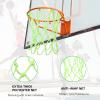 Nightlight Mini Basketball Net Glow 8 Loop Replacement Basketball Hoop Net Glow in The Dark Basket Ball Outdoor Portable Nylon Mesh for Children Outdoor Sun Powered Sports Gifts 8-10.25 Inch Rims view 3