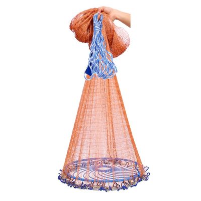 YYXDMFY Hand Cast Fishing Net with Lead Sinkers High Strength Tyre Nylon Throw Net Freshwater Fishing Tools Durable Hand Throw Fishing Net Throw Casting Net Portable Hand Cast Fishing Net