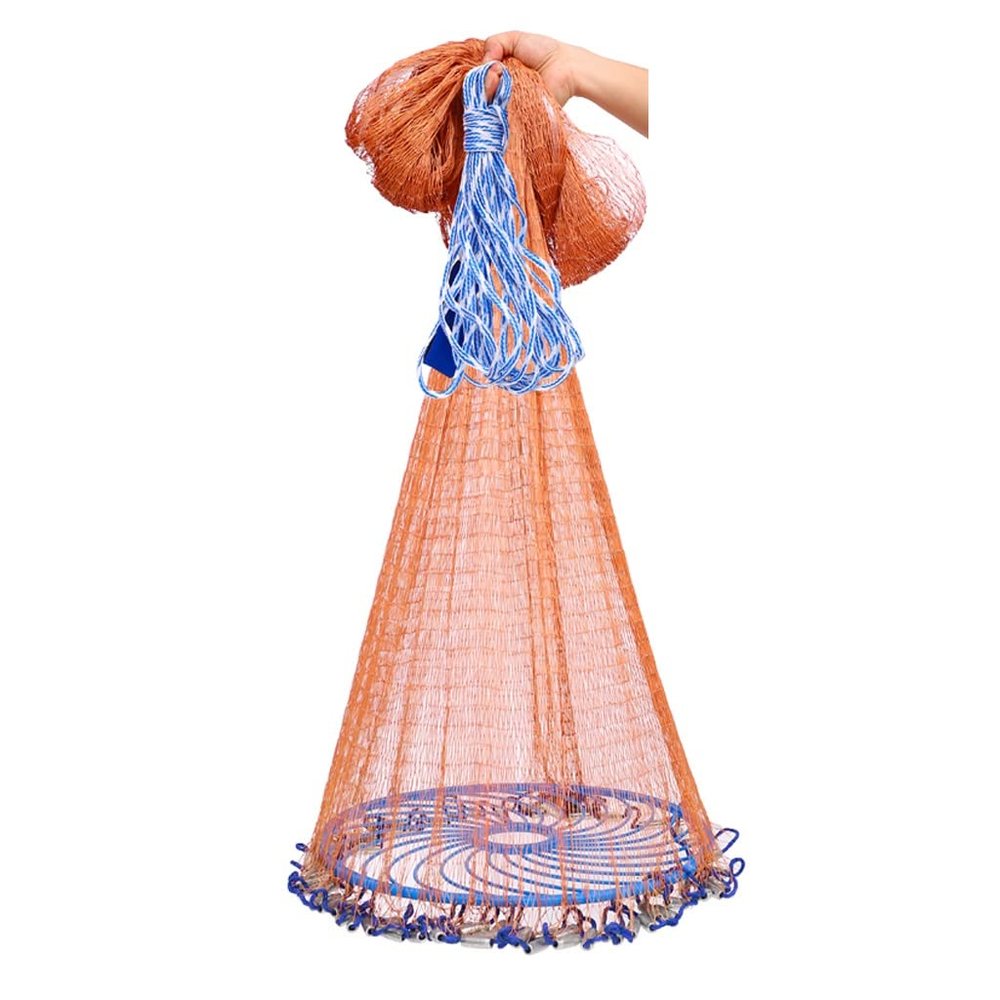 YYXDMFY Hand Cast Fishing Net with Lead Sinkers High Strength Tyre Nylon Throw Net Freshwater Fishing Tools Durable Hand Throw Fishing Net Throw Casting Net Portable Hand Cast Fishing Net