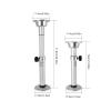 Table Pedestal Stand 19.7"-28.3" Adjustable with Removable Base, Silver, Aluminum + ABS, for RV Marine Boat view 3