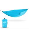 KAMMOK: Roo Single Hammock | Made from Strong & 100% Recycled Water Resistant Ripstop Fabric | Comfortable, Packable, Lightweight (Lifetime Adventure Grade Warranty), Sky Blue view 2