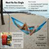KAMMOK: Roo Single Hammock | Made from Strong & 100% Recycled Water Resistant Ripstop Fabric | Comfortable, Packable, Lightweight (Lifetime Adventure Grade Warranty), Sky Blue view 4