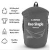 KAMMOK: Roo Single Hammock | Made from Strong & 100% Recycled Water Resistant Ripstop Fabric | Comfortable, Packable, Lightweight (Lifetime Adventure Grade Warranty), Granite Gray view 3