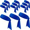 WILLBOND 12 Pieces Unisex Tennis Tie Headband, Dry Head Tie Sport Tie Back Headband for Basketball, Running, Tennis, Karate, Athletics (Blue, Black) view 1