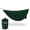 KAMMOK: Roo Double Hammock | Made from Strong & 100% Recycled Water Resistant Ripstop Fabric | Comfortable, Packable, Lightweight (Lifetime Adventure Grade Warranty), Pine Green view 2