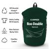KAMMOK: Roo Double Hammock | Made from Strong & 100% Recycled Water Resistant Ripstop Fabric | Comfortable, Packable, Lightweight (Lifetime Adventure Grade Warranty), Pine Green view 3
