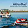 Botepon Tow Ropes Towable Tubes, Boat Tow Rope for tubing, Floating Mat Tow Rope 1-2 Rider view 2