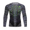 Red Plume Men's Compression Sports Shirt Cool Lightning Running Long Sleeve Tee view 1