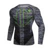 Red Plume Men's Compression Sports Shirt Cool Lightning Running Long Sleeve Tee view 3