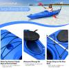 Goplus Single 12 FT Sit-in Kayak, Touring Fishing Keel Kayaks W/Aluminum Paddle, Detachable Rudder, Storage Bin, Cup Holder, Lightweight One Person Recreational Ocean Kayak for Adults view 3