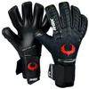 Renegade GK Eclipse Ambush Professional Goalie Gloves with Pro Fingersaves | 4mm EXT Contact Grip | Black & Red Soccer Goalkeeper Gloves (Size 6, Youth, Junior, Neg. Cut, Level 5) view 1