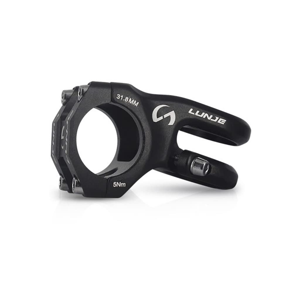 BBxunsless Aluminum Forged Mountain Bike Stem, 31.8mm x 50mm, Black