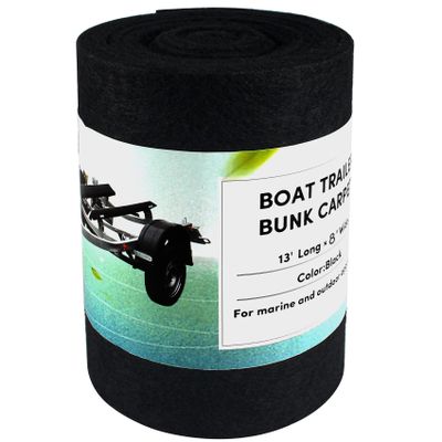 VEITHI Boat Trailer Bunk Carpet Black, 8in Wide x 13ft Long Boat Bunk Carpe,18oz Boat Trailer Carpet for Boat Trailers or Jet Ski Ramps