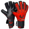 Renegade GK Eclipse Diablo Professional Goalie Gloves with Pro Fingersaves | 4mm EXT Contact Grip | Red & Black Soccer Goalkeeper Gloves (Size 6, Youth, Junior, Neg. Cut, Level 5) view 1