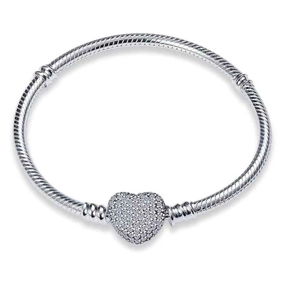 MICOO 925 Sterling Silver Snake Chain Butterfly Charms Bracelet, Evil Eye Bracelet with 5A Cubic Zirconia Bracelets for Women Birthday Gifts