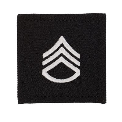 Army Staff Sergeant 2X2 Black with Hook FASTNER