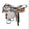 Y&Z- Ride With Time Y&Z Leather Floral Tooled Western Barrel Racing Horse Saddle Headstall Breast Collar and Reins 14"-18" (15 inch) view 1