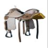 Y&Z- Ride With Time Y&Z Leather Floral Tooled Western Barrel Racing Horse Saddle Headstall Breast Collar and Reins 14"-18" (15 inch) view 4