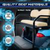 Club Car Precedent (2004 and up) Golf Cart Rear Seat Kit For Onward and Tempo Challenger HD 1.25 Frame Flip Up Cargo Back Seats Cushions Accessories Parts with Struts (Buff Tan) view 4