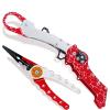 LINFFSTR Aluminum Fishing Pliers and Fishing Lip Gripper for Cut Line Remove Hook Crimp Sleeves Easy to Catch and Release Fish Lightweight Fishing Tackle Pliers Red Fishing Gear Accessories view 1