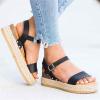 ZBYY Women's Platform Sandals Summer Espadrille Wedge Ankle Strap Open Toe Sandals Casual Flatform Platform Beach Sandals view 4