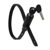 Urban August Adjustable Zip Tie Lock for Cabinet Refrigerator Bike Stroller Helmet Skateboard Luggage- Multi-Purpose Keyed French Door Lock - Stainless Steel Fridge Lock with Key - Black, 1 Pack view 1